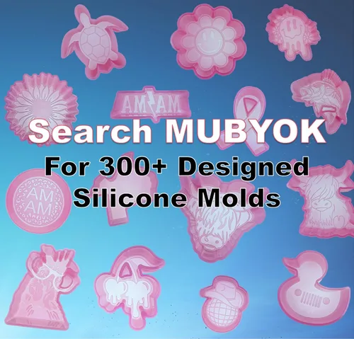 Miniatura 2 de (300 diseños opcionales) MUBYOK M349 Halloween lindo fantasma de silicona Freshie molde para hornear cuentas aromáticas suministros de frescura