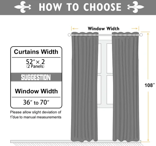 Miniatura 6 de ChrisDowa Cortinas de terciopelo, 96 pulgadas de largo, juego de 2 paneles, aislamiento térmico, oscurecimiento de la habitación, cortinas