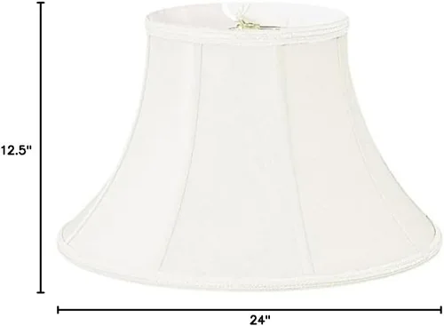 Miniatura 3 de Royal Designs Shallow Bell - Pantalla para lámpara (6.5 x 12 x 8.75 pulgadas), color blanco