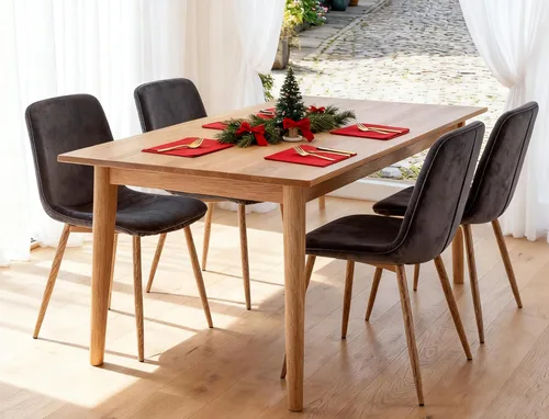 asunflower Juego de 4 sillas de comedor de terciopelo con patas de metal, color gris, sillas de comedor modernas de mediados de siglo para reuniones