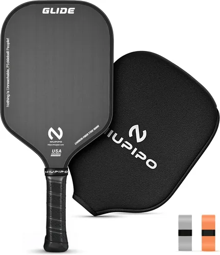Miniatura 12 de niupipo Pickleball Paddles Set of 2/4/1, USAPA Approved Carbon Fiber & Fiberglass Hybrid, Easy Power, Polypropylene Honeycomb Core, Cushioned 4.72
