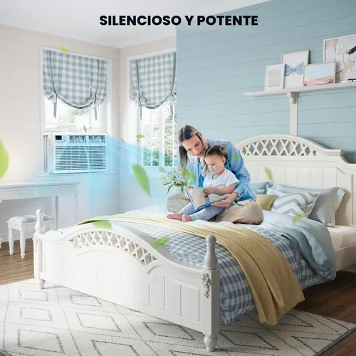 Miniatura 4 de Electactic Aire acondicionado de ventana de 6,000 BTU, unidad de CA tipo ventana con refrigeración, modo seco, 4 velocidades de ventilador
