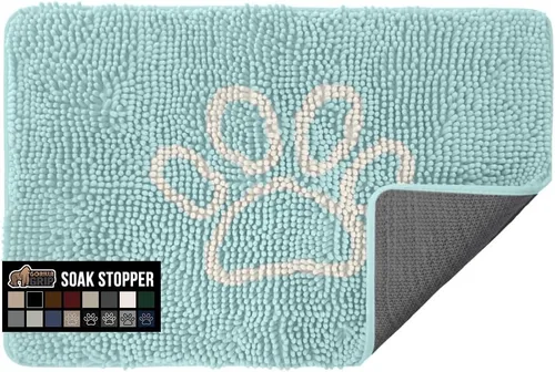Miniatura 38 de GORILLA GRIP SOAKSTOPPER - Tapete para puerta de perro, 30 x 20 pulgadas, lavable a máquina, absorbente, captura la humedad, barro, suciedad, Negro