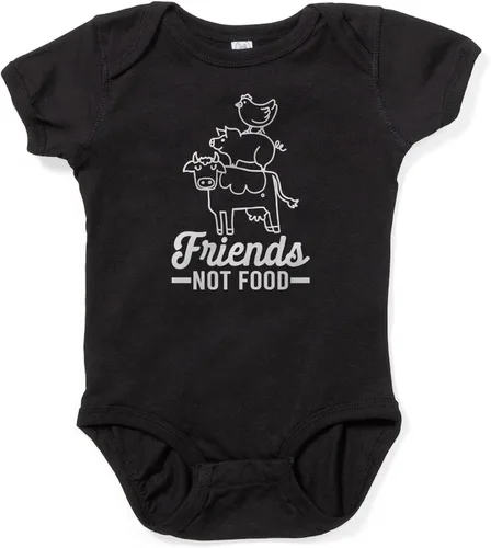 CafePress Friends Not Food Vegetariano Vegano Vegano Traje de cuerpo lindo bebé Body Body Baby Romper Dark