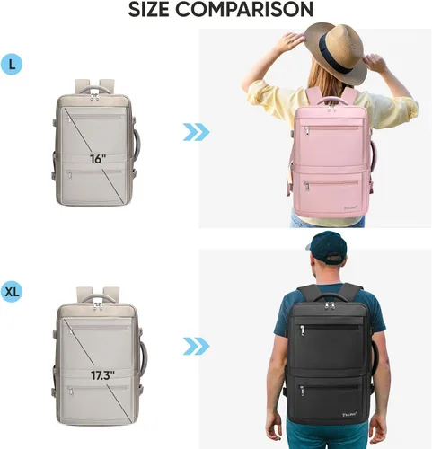 Miniatura 6 de BALEINE Mochila de Viaje para Mujeres y Hombres, Mochila Grande y Resistente de Equipaje de Mano para Laptop, Regalos para Negocios, Casual, Viajes