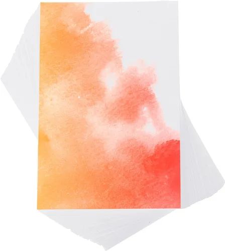 Miniatura 9 de PATIKIL 100 piezas de papel de acuarela de algodón puro de 140 lb/300 GSM, papel de pintura para colorear de agua, pintura de arte, acuarela