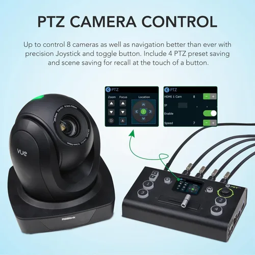 Miniatura 7 de RGBlink Mini-pro Conmutador de video con 4 entradas HDMI 4K 2HDMI 1USB3.0 Salidas Multi cámara mezclador de video conmutador con pantalla táctil