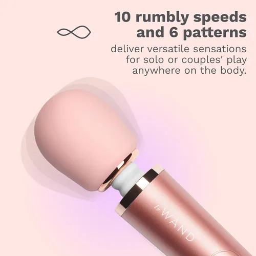 Miniatura 5 de Le Wand - Masajeador personal pequeño para mujeres y hombres - Masajeador de varita vibratoria con 10 velocidades ruidosas y 6 patrones de vibración