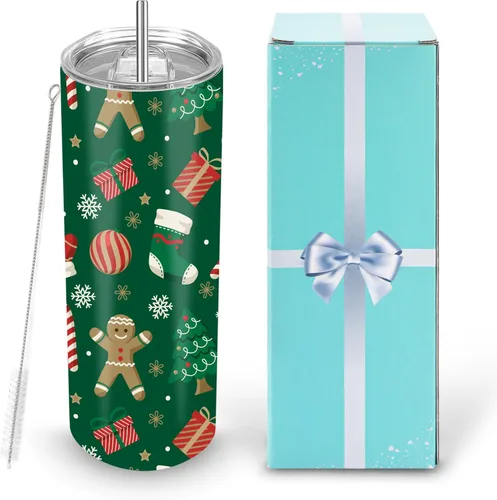 Miniatura 9 de D·S Paquete de 8 vasos de sublimación de 20 onzas a granel con fondo plano y recto, vasos en blanco con caja de regalo individual para transferencia