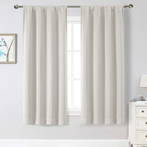 Miniatura 65 de Cortinas opacas para dormitorio, sala de estar, juego de 2 paneles de 54 pulgadas de largo, cortinas de oscurecimiento de habitación con aislamiento