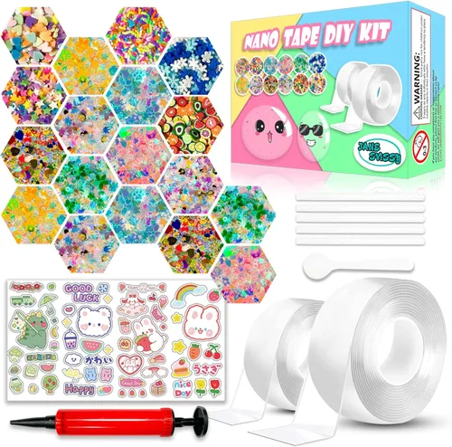 Kit de burbujas de cinta nano, cinta adhesiva de doble cara Nano para burbujas, juguetes para actividades de fiesta de manualidades y artesanías DIY