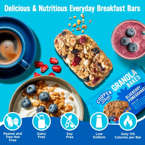 Miniatura 4 de Cooper Street Granola Bakes - Barras de galletas de granola de avena horneada suave, granos y semillas, sin nueces y lácteos, bajos en sodio