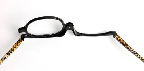 Miniatura 7 de Gafas de lectura, gafas de maquillaje, ojos, lentes abatibles, plegadas para mujeres, leopardo