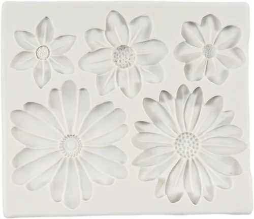 Miniatura 4 de Molde de silicona con diseño de flores de margarita, crisantemo, para decoración de pasteles, chocolate, cupcakes, caramelo, azúcar, manualidades
