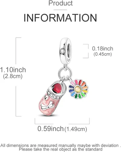 Miniatura 85 de Hapour Dijes de plata de ley 925 para pulseras, collar, joyería europea, colgante de cuentas para mujeres y madres