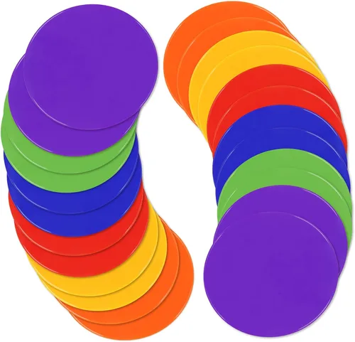 Miniatura 8 de Marcadores de punto de polietileno de 4 pulgadas y 9 pulgadas para puntos de polietileno de piso de gimnasio, 12/18/24/36 piezas de puntos redondos