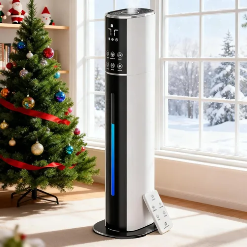 Humidificador de 9L/2.5 galones, humidificadores de llenado superior de vapor frío silencioso para dormitorio, cubre 550 pies cuadrados, 100H de