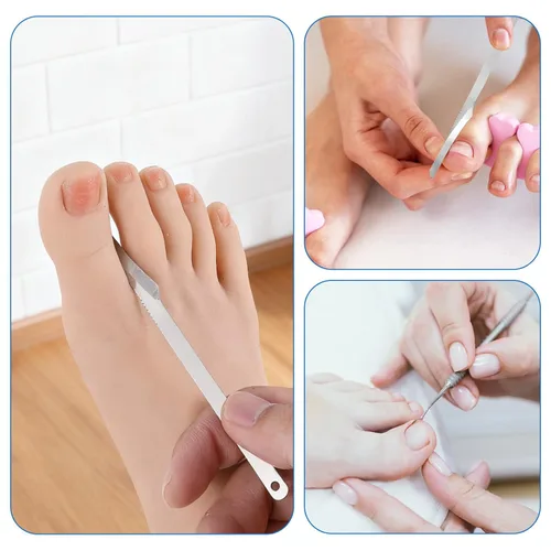 Miniatura 5 de Kit de herramientas de pedicura para quitar uñas encarnadas, de acero inoxidable, lima y levantadores de uñas, herramienta profesional de pedicura