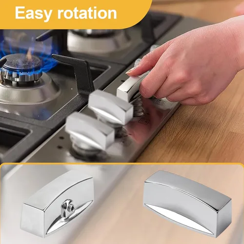 Miniatura 7 de Pomo de válvula de rango para estufa de gas de cocina, perilla de control de panel de placa de horno, compatible con interfaz de aire en forma de D
