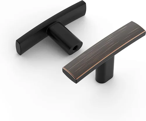 Miniatura 23 de Amerdeco - Paquete de 10 tiradores de oro cepillado de 3 pulgadas (76mm) para armarios de cocina, herrajes para gabinetes, tiradores de cocina