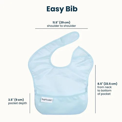 Miniatura 6 de Tiny Twinkle Baberos a prueba de derrames para bebés para comer Baberos impermeables y lavables para niños pequeños con bolsillo recogetodo