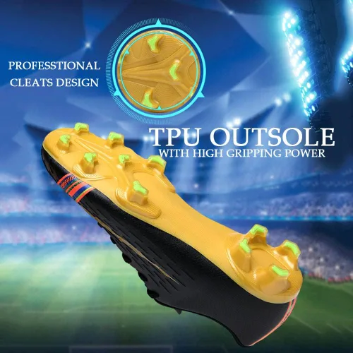 Miniatura 5 de HESBITEUL Zapatos de fútbol para hombre, atléticos, para interiores y exteriores, cómodos, para niños, fútbol americano, zapatos deportivos de alto
