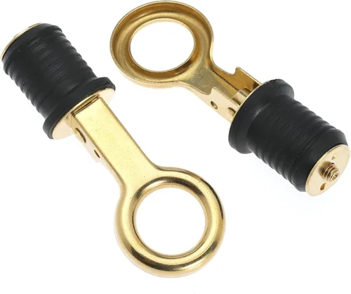 Miniatura 5 de Tapón de goma con mango a presión, tapón de drenaje de barco, con mango de latón/acero inoxidable, accesorios para barcos