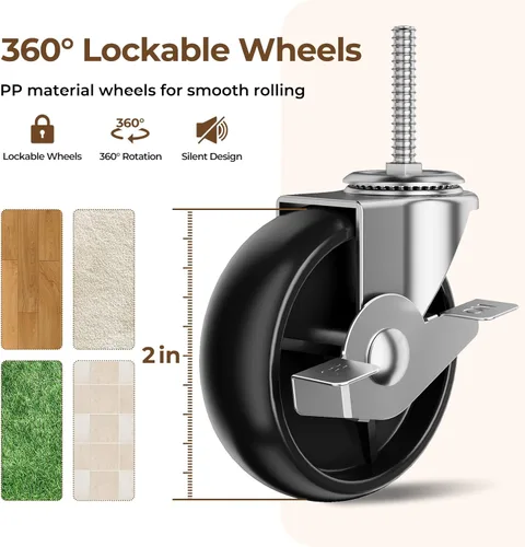 Miniatura 3 de HYSEYY Perchero de Ropa, Perchero de Ropa para Colgar Ropa, Perchero Rodante Resistente Perchero de Abrigos Portátil Perchero de Armario de Metal