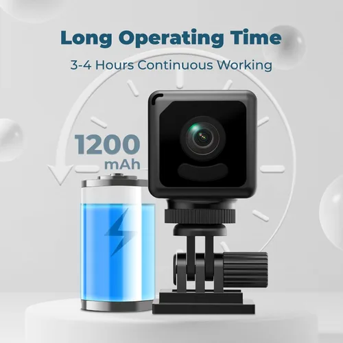 Miniatura 3 de Mini cámara 2026 4K WiFi inalámbrica pequeña portátil HD niñera con detección de movimiento, almacenamiento en la nube y SD, visión nocturna, gran