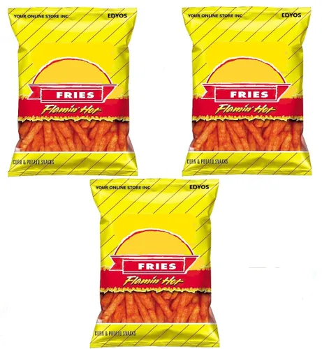 Papas fritas Flamin' Hot Spicy Flavor – Bolsa de 3.125 onzas – Paquete familiar – Paquete de 3