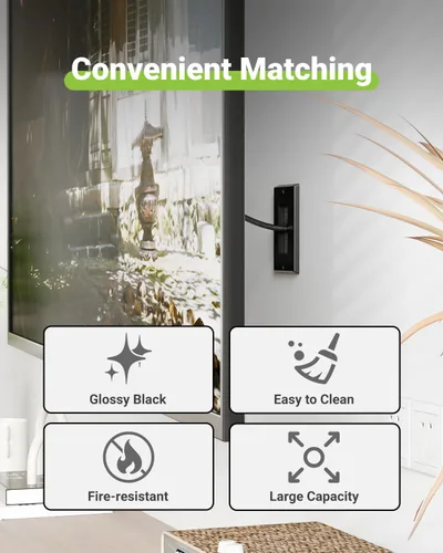 Miniatura 9 de Placa de pared con cepillo con soporte de montaje, cubierta decorativa para pasar cables de bajo voltaje, ocultador de cables de una sola banda
