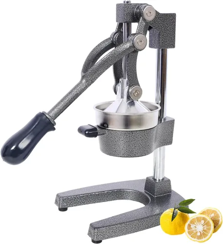 Exprimidor de cítricos de hierro fundido, exprimidor manual comercial extra grande, exprimidor de granada naranja, limón, lima y granada con taza de