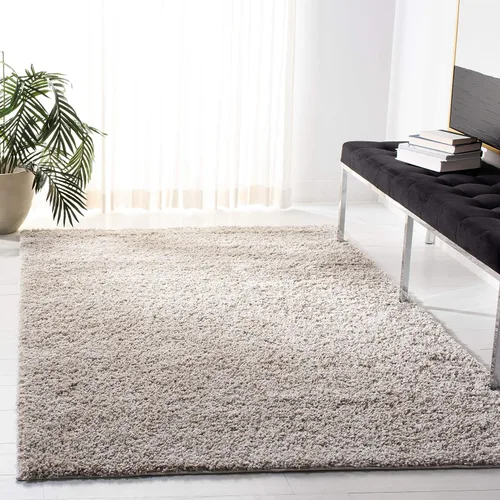 Miniatura 9 de SAFAVIEH Arizona Shag Collection ASG820A - Alfombra de pasillo, 2 pies 3 pulgadas x 6 pies, color crema, diseño sólido, no desprende pelusa y fácil