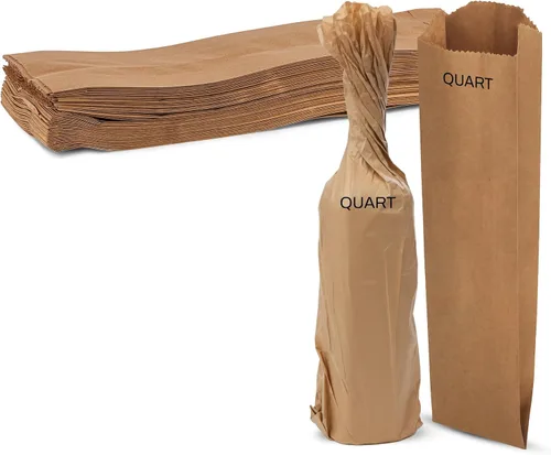 Miniatura 8 de MT Products Bolsas de vino Kraft de 3.75 x 2.25 x 11.5 pulgadas, bolsas de papel desechables para regalo, paquete de 1000