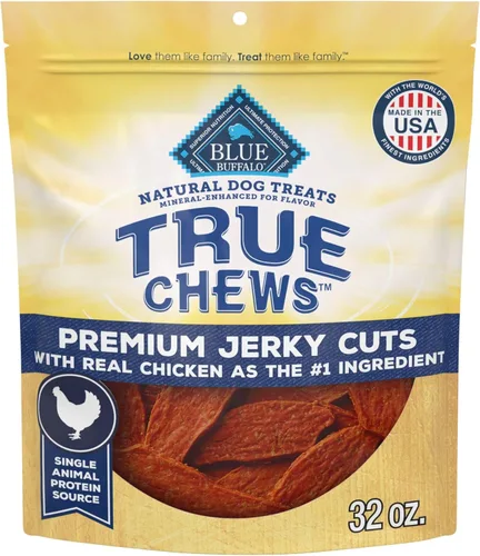 Miniatura 18 de Blue Buffalo True Chews Premium Jerky Cuts con filete real, golosinas naturales para perros sin pollo, mejorados con minerales para sabor, bolsa