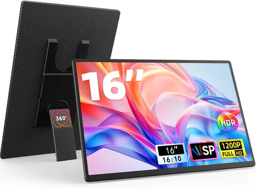 Miniatura 16 de Extensor de pantalla para laptop de 14" - Extensor de monitor IPS FHD 1080P de pantalla dual, monitor portátil para laptops de 13-17" con puerto
