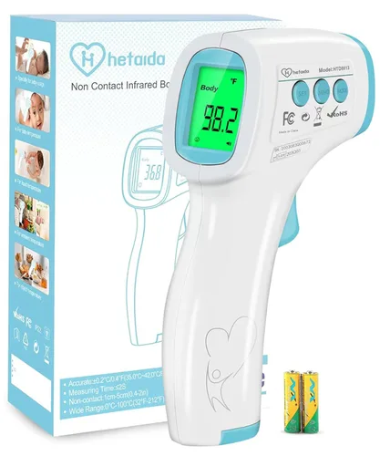 Miniatura 9 de Termómetro digital para adultos y niños, termómetro de frente sin contacto para bebé, termómetro infrarrojo 2 en 1 con alarma de fiebre y lecturas