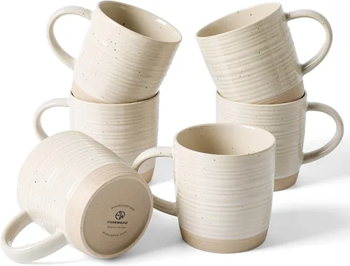 Miniatura 20 de famiware Juego de 4 tazas de café, juego de tazas de 13 onzas, juego de tazas de cerámica con asa para café, té, cacao, leche, serie Constellation