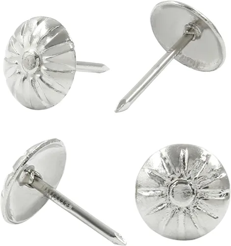 Miniatura 6 de 100 tachuelas decorativas para tapicería de latón dorado, muebles antiguos, clavos para tapicería, margaritas para sofá, puerta y manualidades