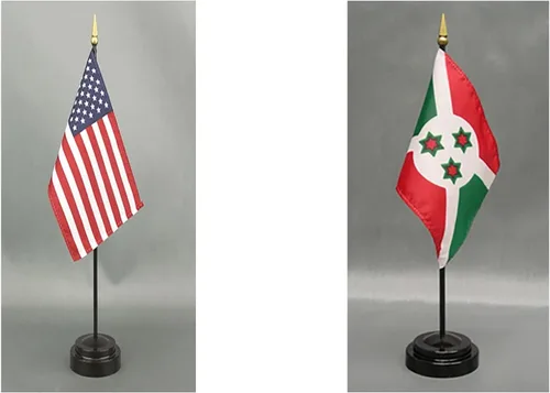 Miniatura 67 de Juego de banderas de escritorio de Afganistán, hecho en Estados Unidos, de rayón de 4 x 6 pulgadas, escritorio de oficina y pequeñas banderas