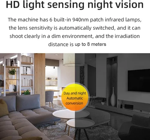 Miniatura 6 de Mini cámara, HD 1080P WiFi cámara inalámbrica con visión nocturna, detección de movimiento, mini videocámara inalámbrica para automóvil, hogar
