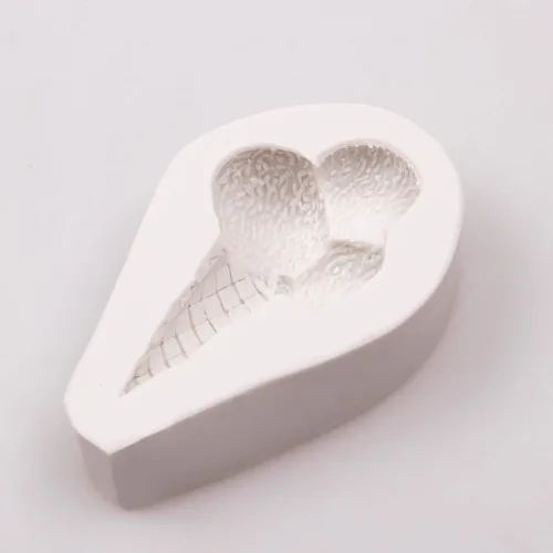 Miniatura 4 de Mini molde de fondant para pastel de helado de 3 piezas, molde de silicona para helado para decoración de pasteles, chocolate con azúcar dulce