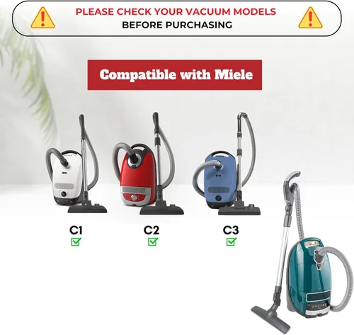 Miniatura 2 de Para Miele, accesorios de cepillo de aspiradora de pelo de caballo con ruedas compatibles con Miele C1, C2, C3 - Accesorios de aspiradora