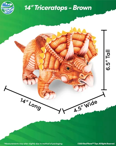 Miniatura 2 de Real Planet Juguete de peluche de dinosaurio de 14 pulgadas, animal de peluche de dinosaurio, peluche de dinosaurio seguro para bebés, lindos 14.2