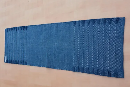 Miniatura 4 de Jaipur art & Rugs Estera de yoga de algodón orgánico - Alfombra tejida a mano ecológica - Antideslizante y gruesa (61x183x13mm) para fitness diario