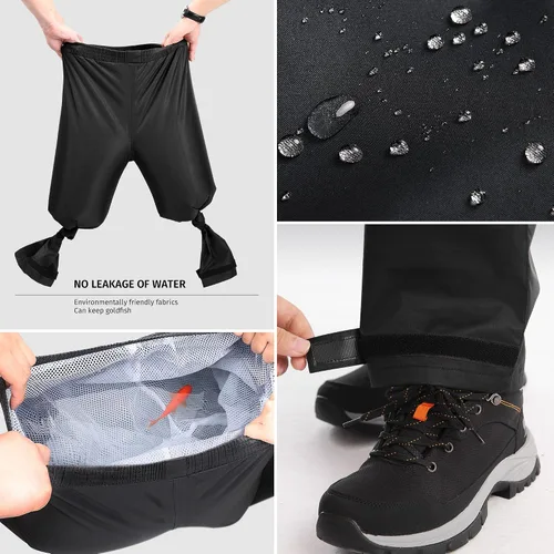 Miniatura 3 de iCreek Traje de lluvia chaqueta y pantalón impermeable para hombres y mujeres al aire libre todo deporte impermeable transpirable anti-tormenta