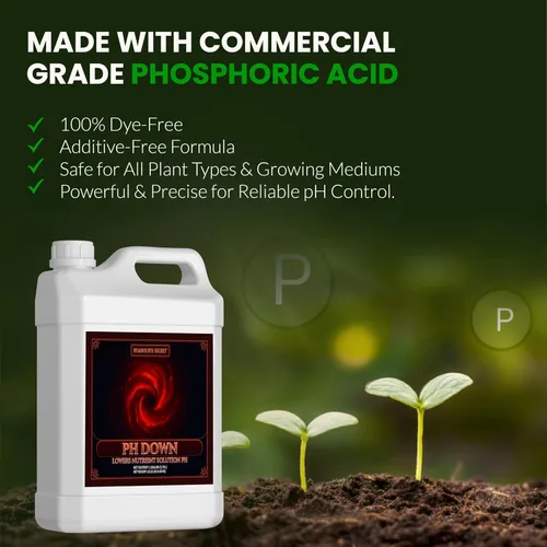 Miniatura 3 de Humboldts Secret pH Down para Plantas Ajustador y Equilibrador de pH Líquido para Suelo, Coco, Hidroponía Solución Concentrada de Ácido