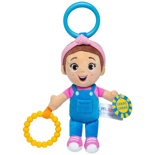 Ms. Rachel Juguete sensorial oficial para llevar, columpio y cochecito de bebé, juguetes de dentición con sonajero y clip, juguetes para niños