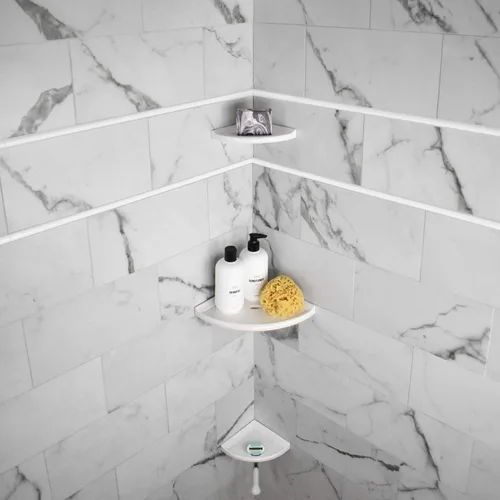 Miniatura 8 de Questech Decor - Estante esquinero de ducha, estante esquinero de ducha para paredes de ducha con azulejos, almacenamiento de baño, organizador