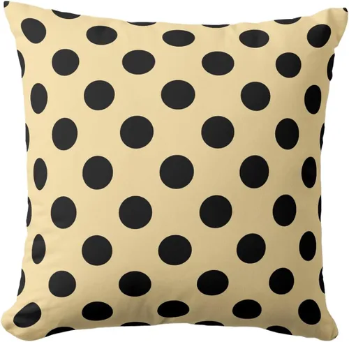 Miniatura 18 de Fundas de almohada de lunares negros sobre beige de 16 x 16 pulgadas, fundas de almohada decorativas rústicas y cuadradas para decoración del sofá